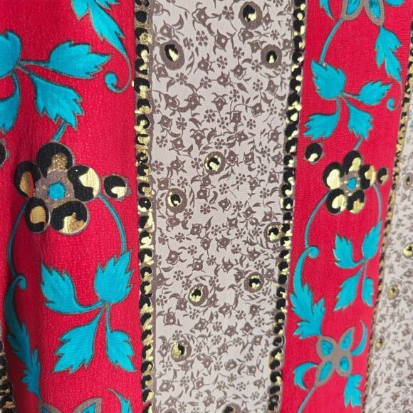 Vakko Silk Long Scarf - Picture 3 of 4